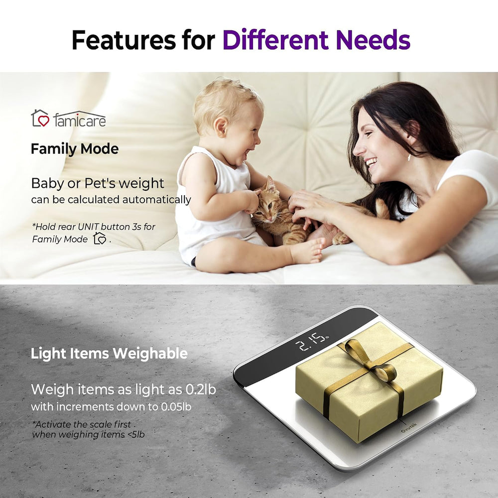 Scale for Body Weight, 450lb Digital Bathroom Scales for People