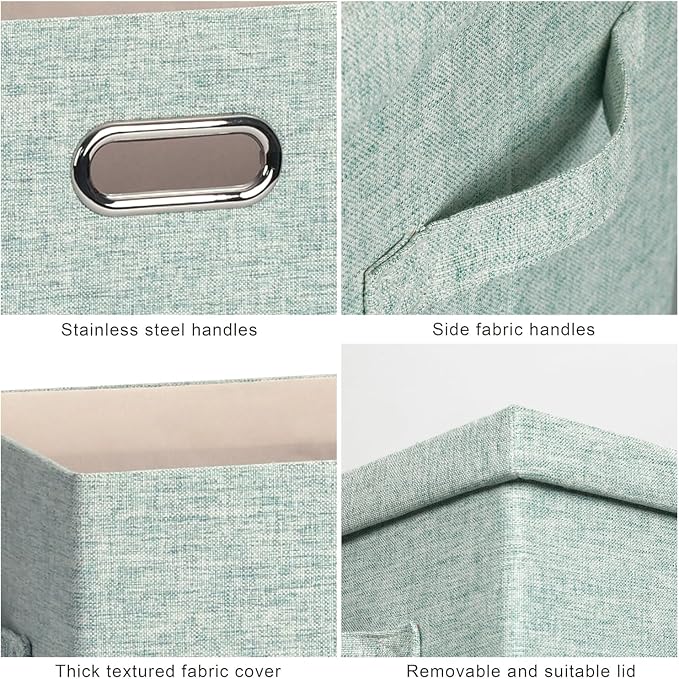 Large 17" 36 Quart Collapsible Stackable Storage Bins