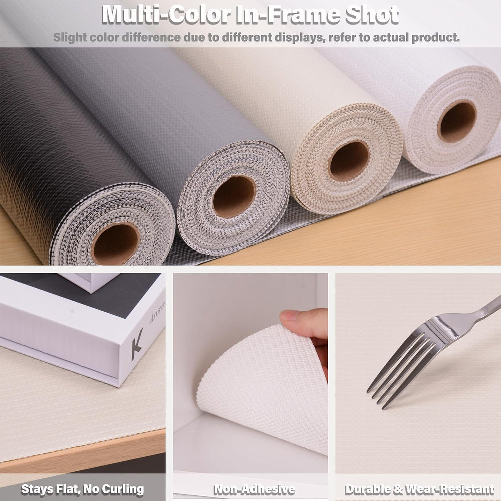 Shelf and Drawer Liners for Kitchen Cabinet,Cabinet Liner Off-White