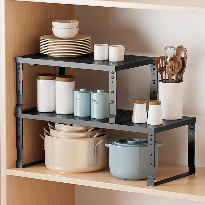 Metal Stackable Expandable Storage Shelf