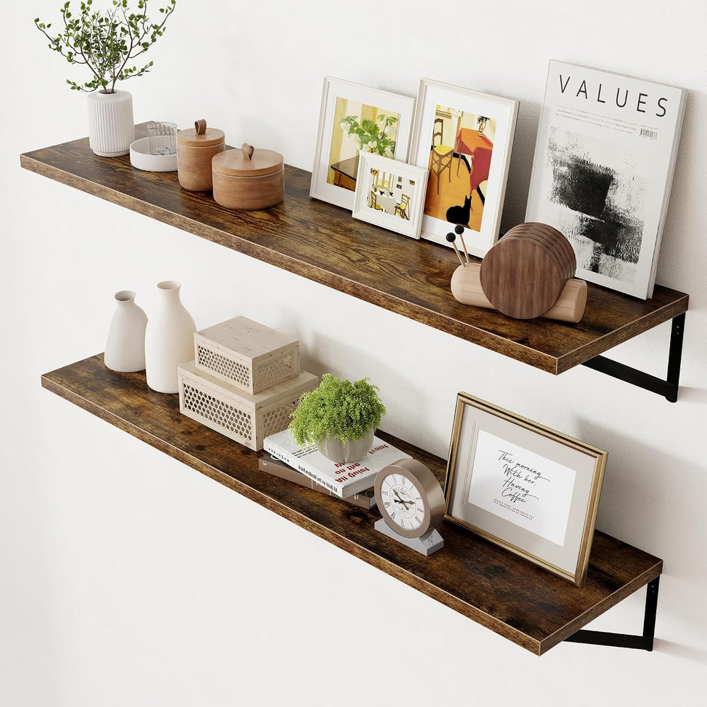 Axeman 12 Inch Deep Floating Shelves for Wall - 48 Inch Wide x 12 Inch Deep W...