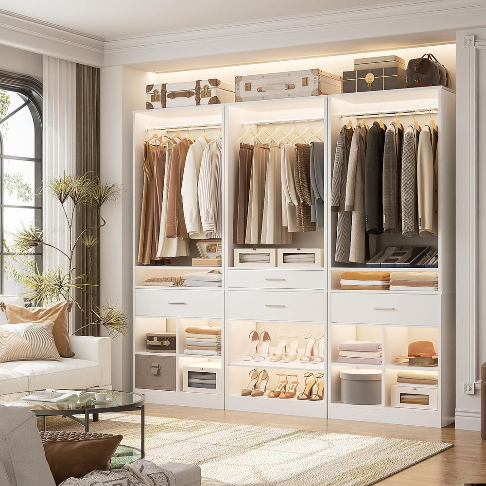 Unikito 50" W x 80" H Closet Organizer System, Modular Storage Towe...