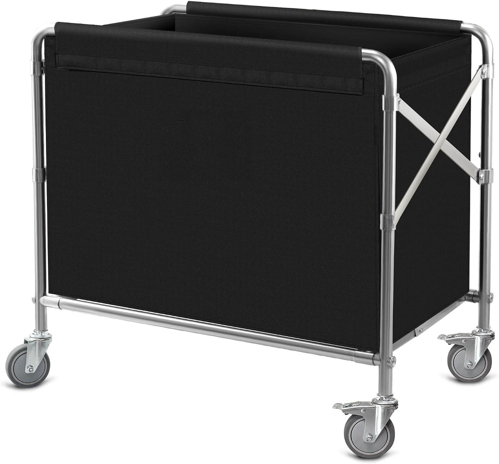 Commercial Laundry Cart Foldable Laundry Carts with Wheels (400L), 12 Bushel ...