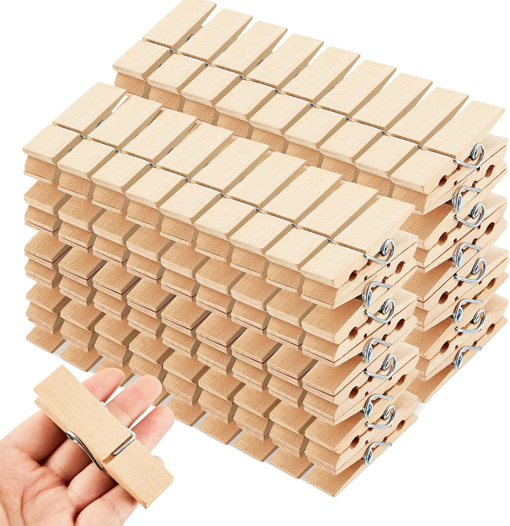 150 Pcs Large Wooden Clothespins Jumbo Extra Wide 2.83 Inches Length