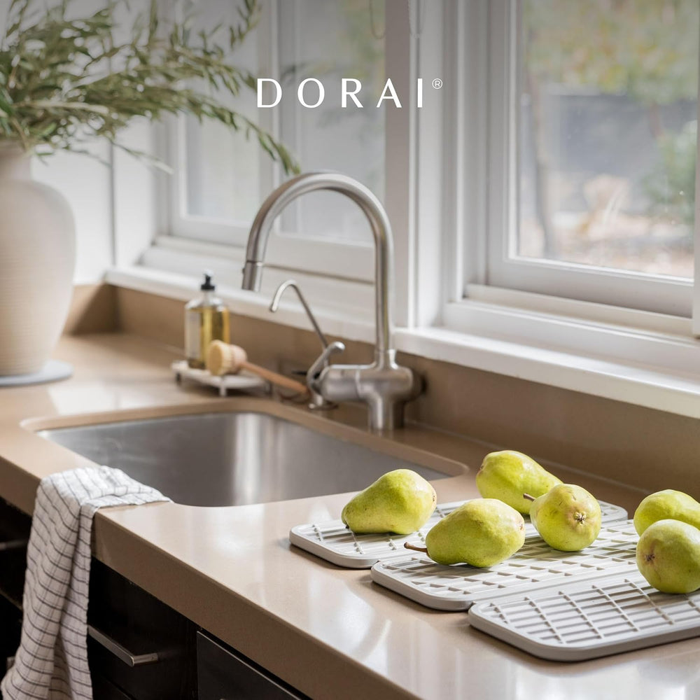Dorai Home Stone Kitchen Sink Caddy - Diatomaceous Earth Sink Tray with Stain...