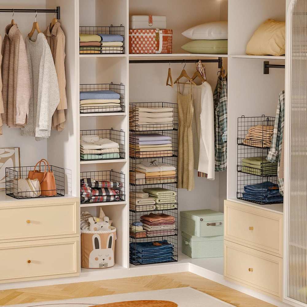 Yociyoga 6-Tier Stackable Closet Organizers and Storage Shelves, Closet Shelf...