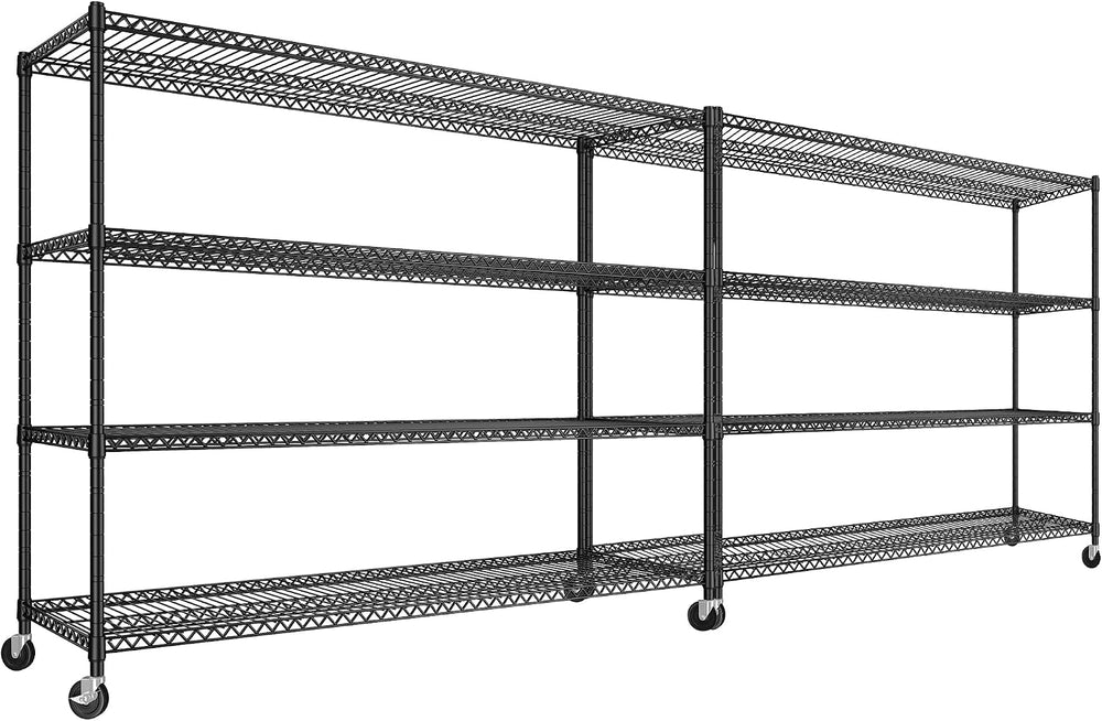 REIBII 60''W Storage Shelves 2399LBS Metal Shelving Unit with Wheels ...