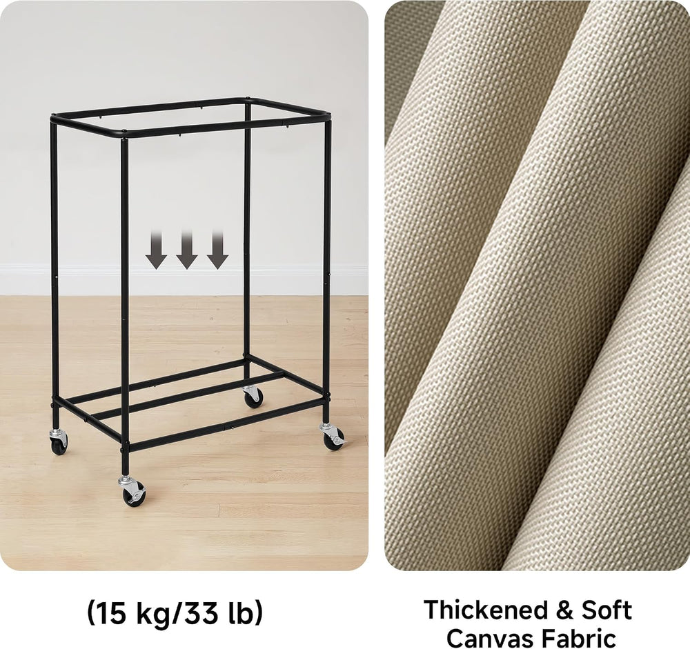 StorageWorks Laundry Hamper with Wheels and Removable Liner Bag