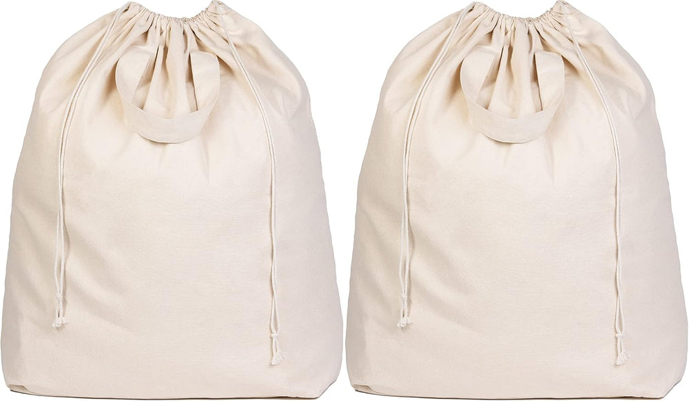 Canvas Laundry Bags - Extra Large, Heavy Duty, 100% Cotton Laundry Bag with S...