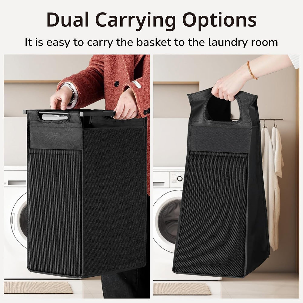 Laundry Hamper with Shelf, Laundry Basket with 1 Large Pull-Out Removable Bag...