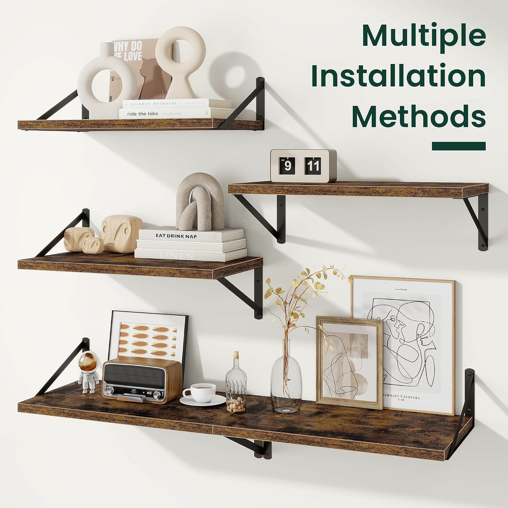 Floating Shelves 12 Inch Deep, 36W x 12D Wall Shelf Set of 2, 60 lbs Heavy Du...