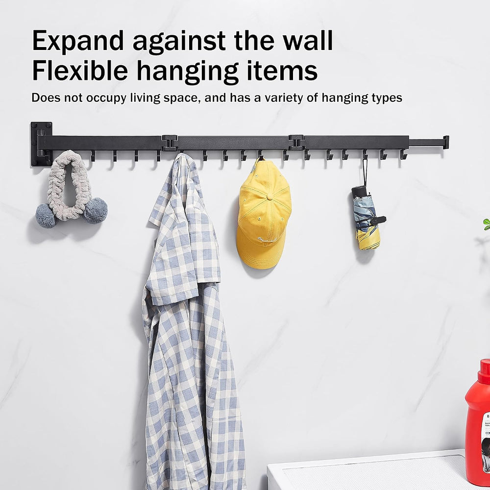 ZdwCyl Clothes Drying Rack Wall Mounted,Space Saveing Foldable,Aluminiume