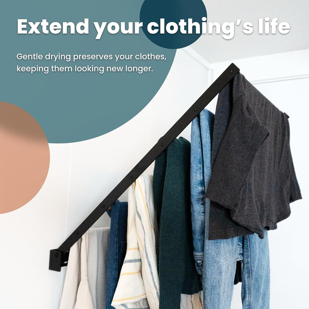 Wall Mounted Drying Rack – Foldable Laundry Drying Rack for Wall, Space Savin...