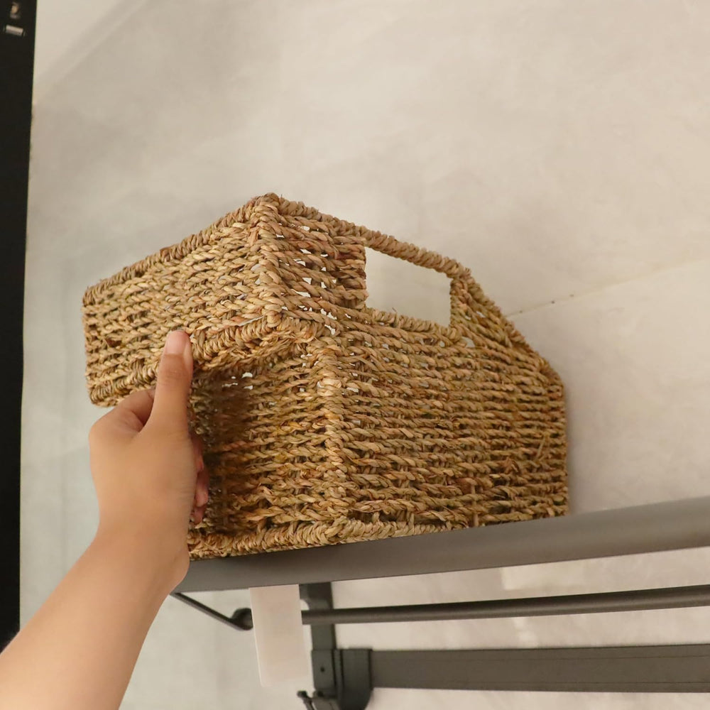 GYASVWU Seagrass Pantry Baskets for Organizing, Wicker Storage Baskets for Hi...