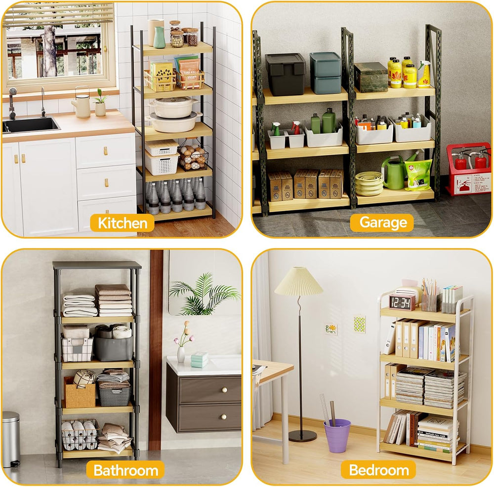 6 PCS Wire Rack Covers for Pantry Wood Grain, 30''W * 16''D(R...