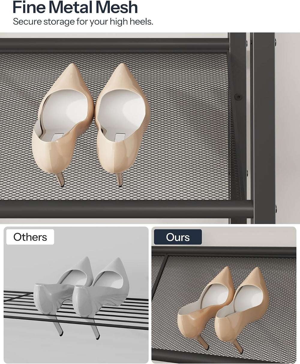 CHOEZON Shoe Rack, 5-Tier Slanted Shoe Storage Shelf, Narrow Shoe Rack for En...