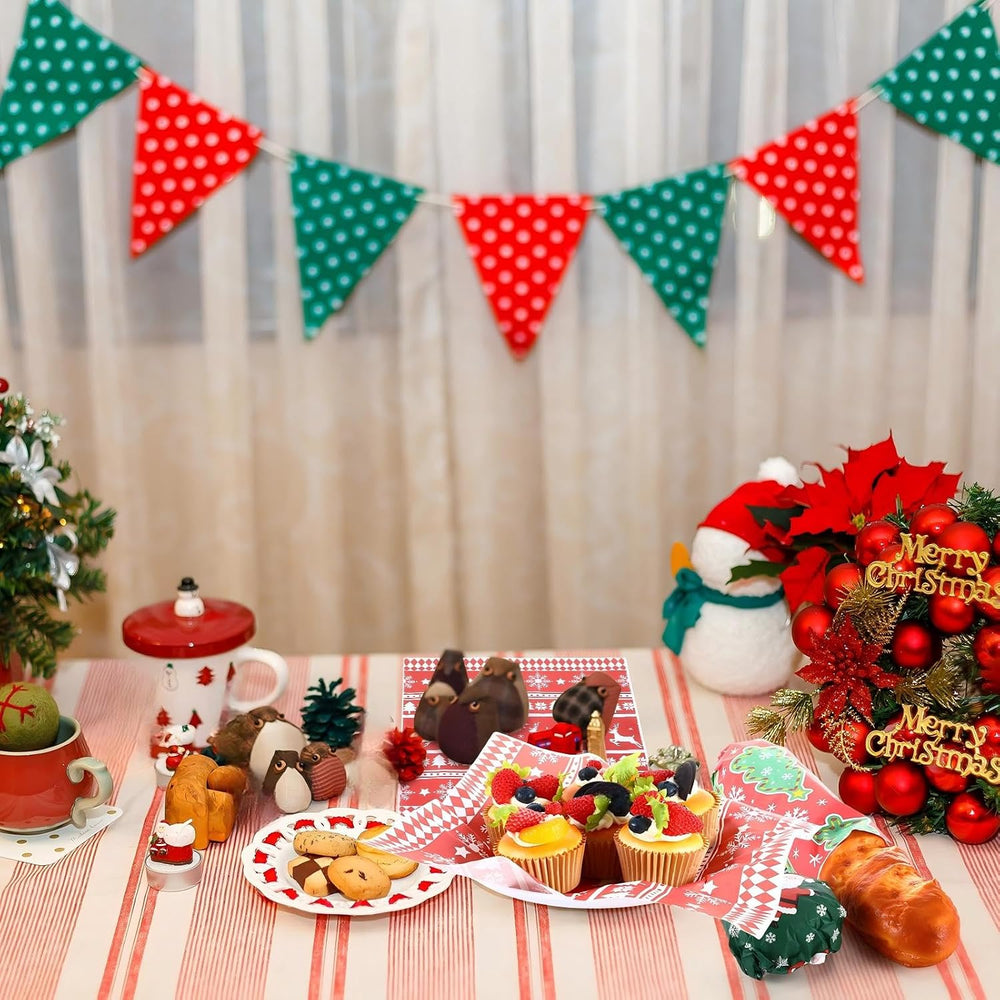Reallnaive 600 Pcs Christmas Elk Wax Paper Sheets for Food 12 x 12 Inch