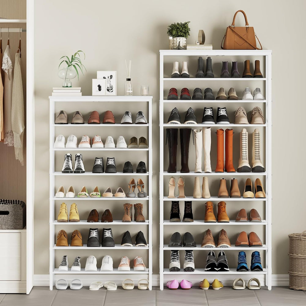 YATINEY 8 Tier Shoe Rack, Shoe Storage Organizer, Large Capacity Shoe Shelf H...