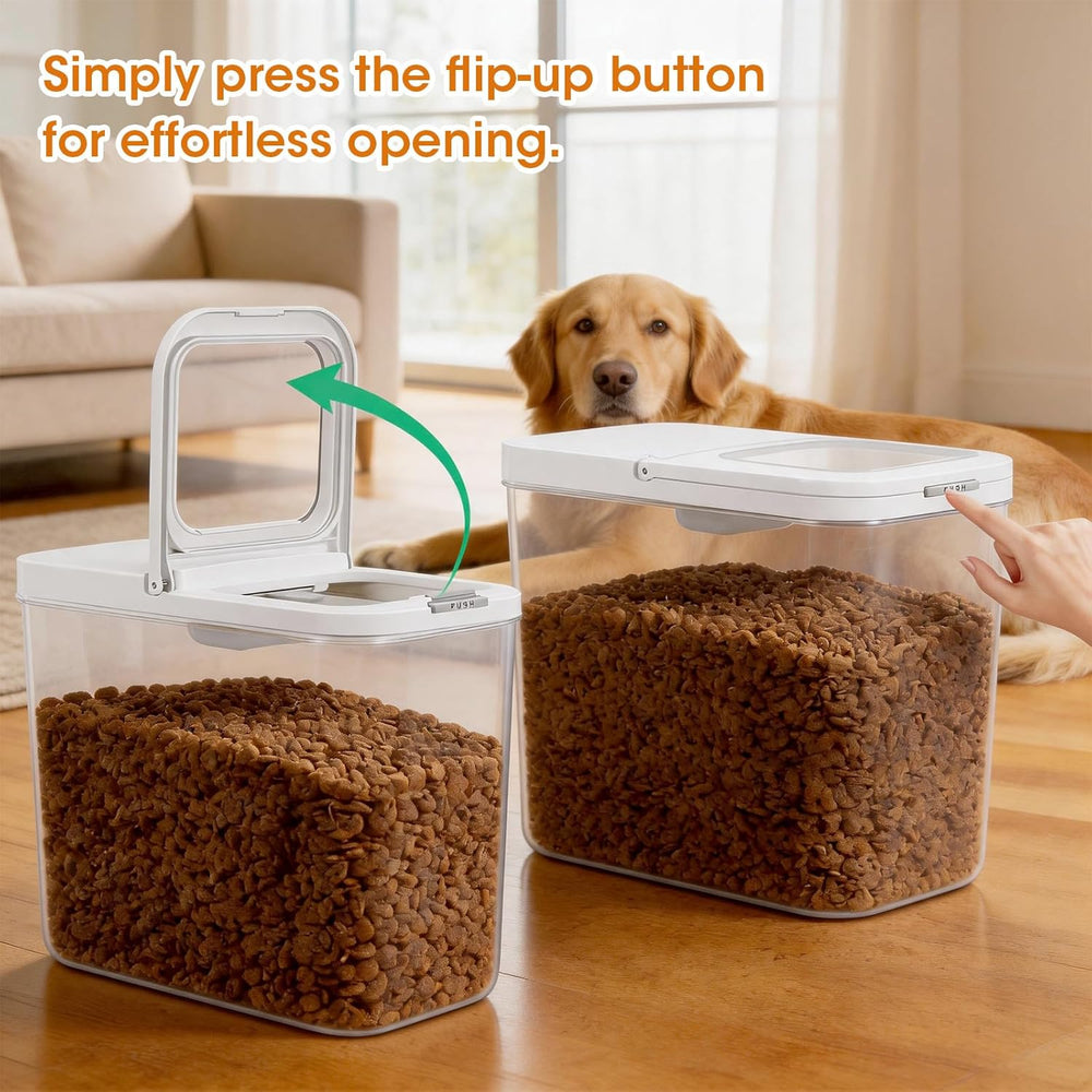 TBMax Dog Cat Food Storage Container 12Lbs with Airtight Flip-up Lid, Large P...