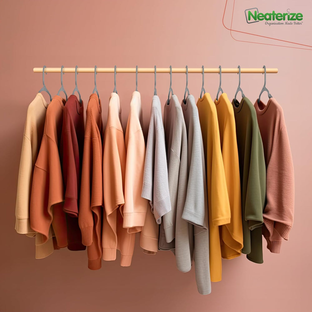 NEATERIZE Clothes Hangers Plastic 100 Pack for Adults - Plastic Hangers, The ...