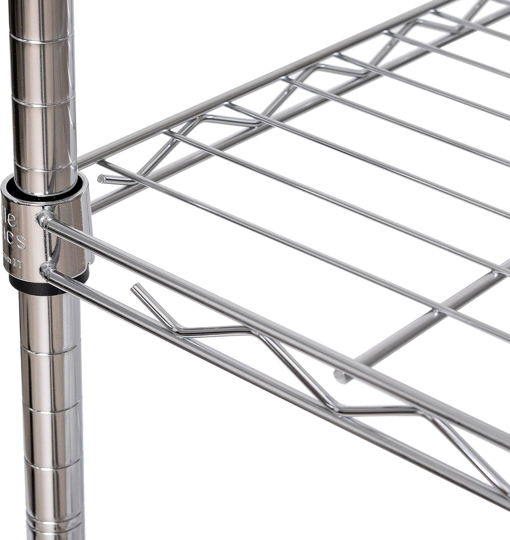 4-Tier Steel Wire Shelving, 30" W x 14" D x 49.5" H