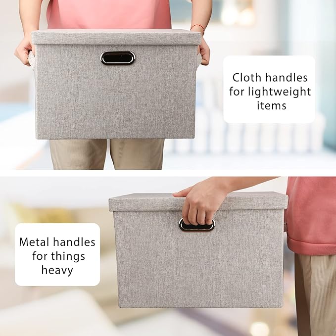 Large Quart Collapsible Stackable Storage Bins
