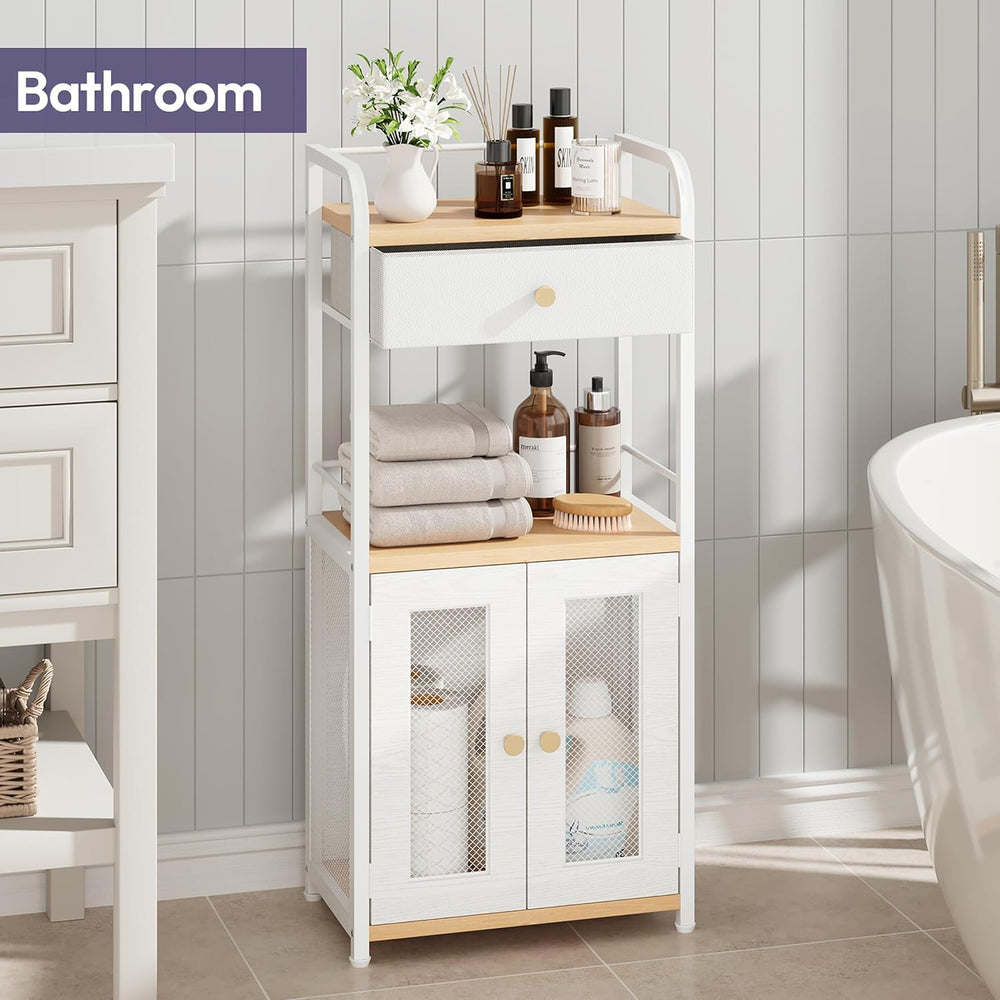 SWTYMIKI 14.57"x32.28" Bathroom Storage Cabinet – Freestanding Stor...