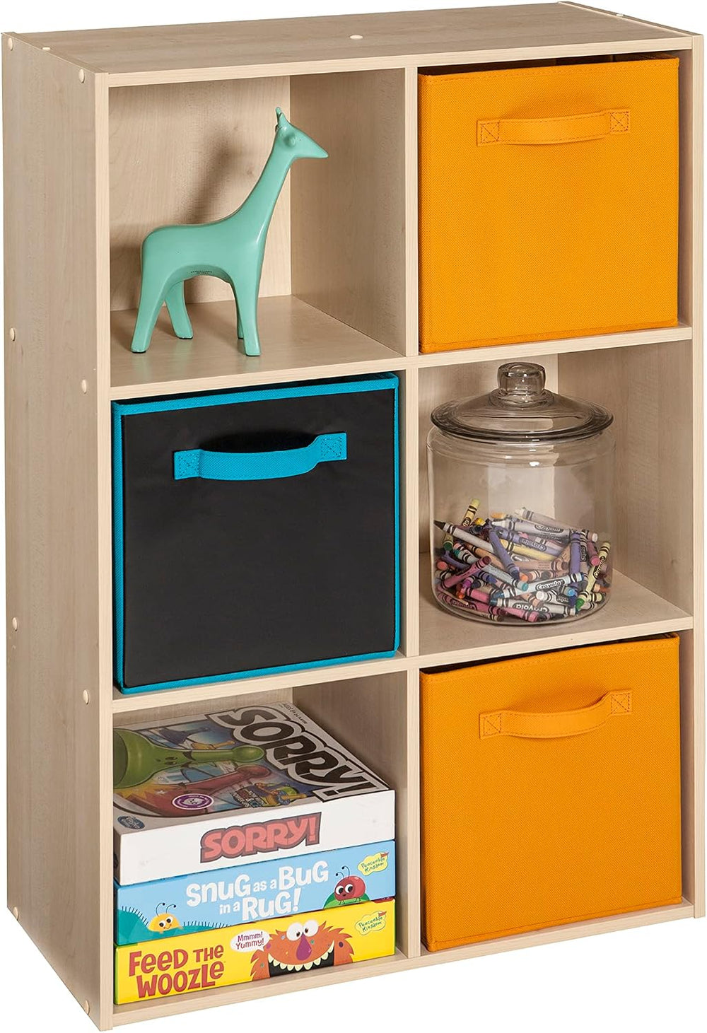 ClosetMaid Cubeicals 6 Cube Storage Shelf Organizer Bookshelf, Stackable, Ver...