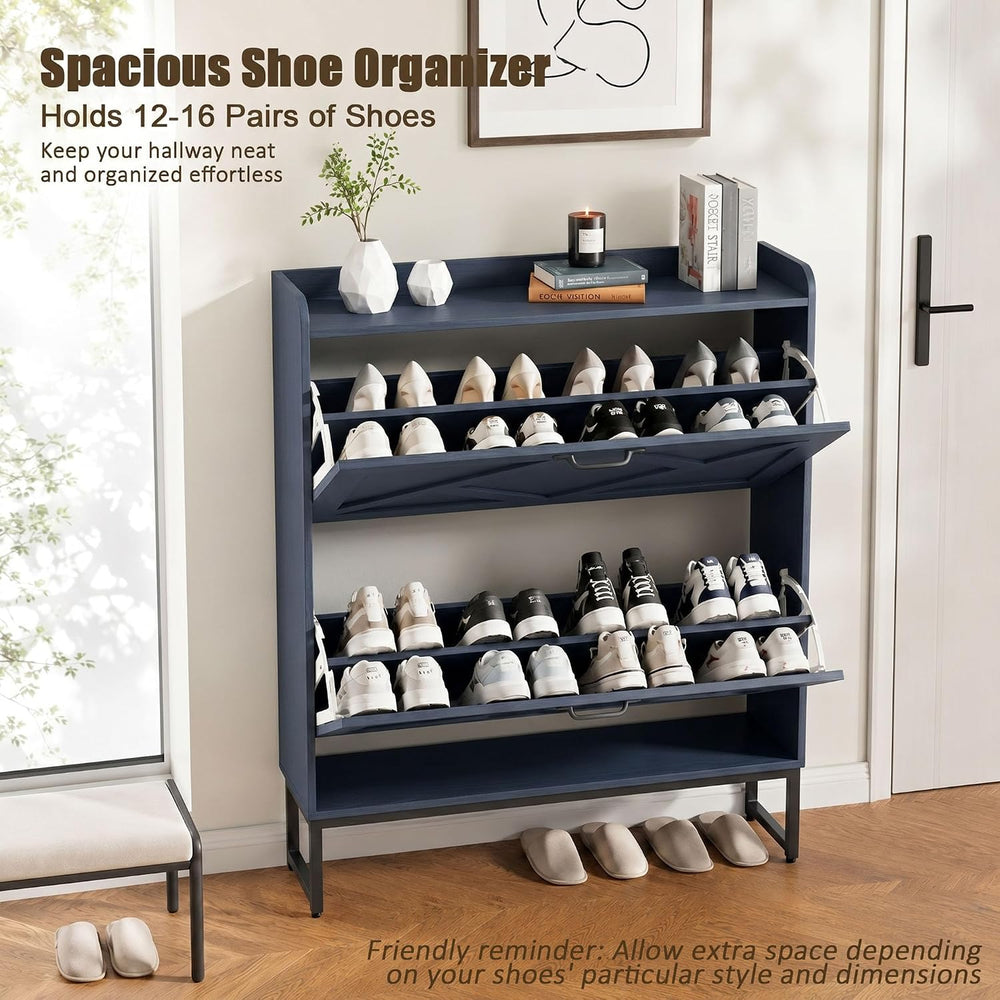 Nicetree Shoe Cabinet Storage for Entryway, Slim Shoe Storage Cabient with 2 ...