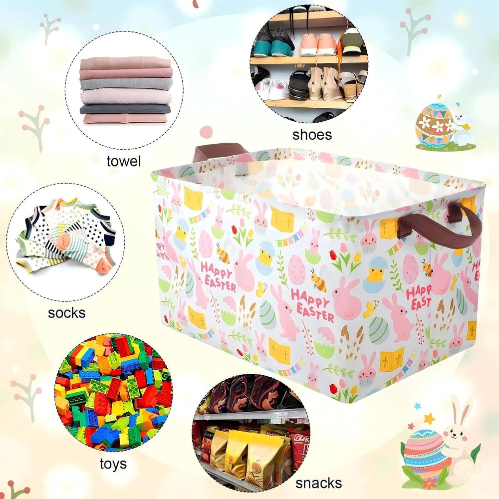 Vesici 6 Pack Large Easter Baskets for Gifts Empty Easter Storage Bins