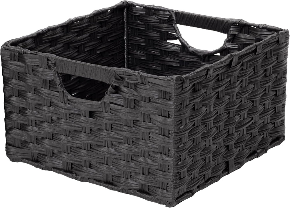 Seville Classics Premium Handwoven Portable Laundry Bin Basket with Carrying ...