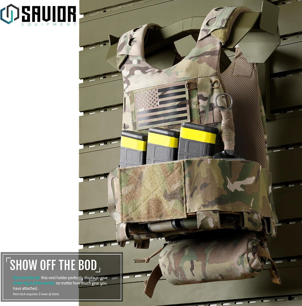 Savior Equipment Wall Rack System H.A.B Attachment Tactical Gear Wall Mount O...