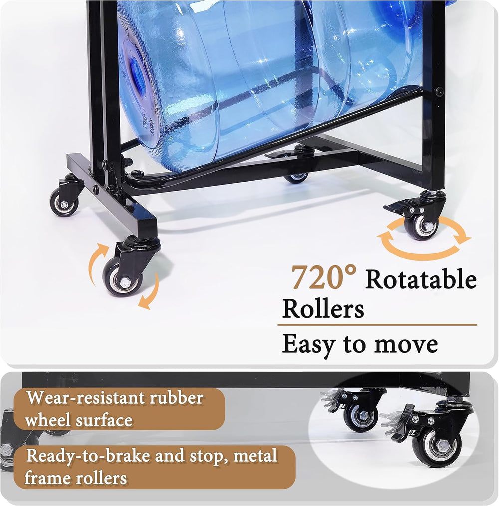 5 Gallon Water Bottle Holder, 4-Tier Heavy Duty Water Cooler Jug Rack, Water ...