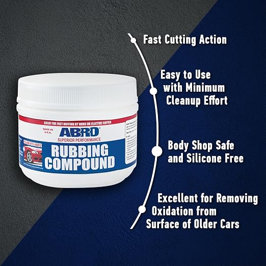 ABRO Superior Performance Rubbing Compound, 32 oz., Buffing Compound
