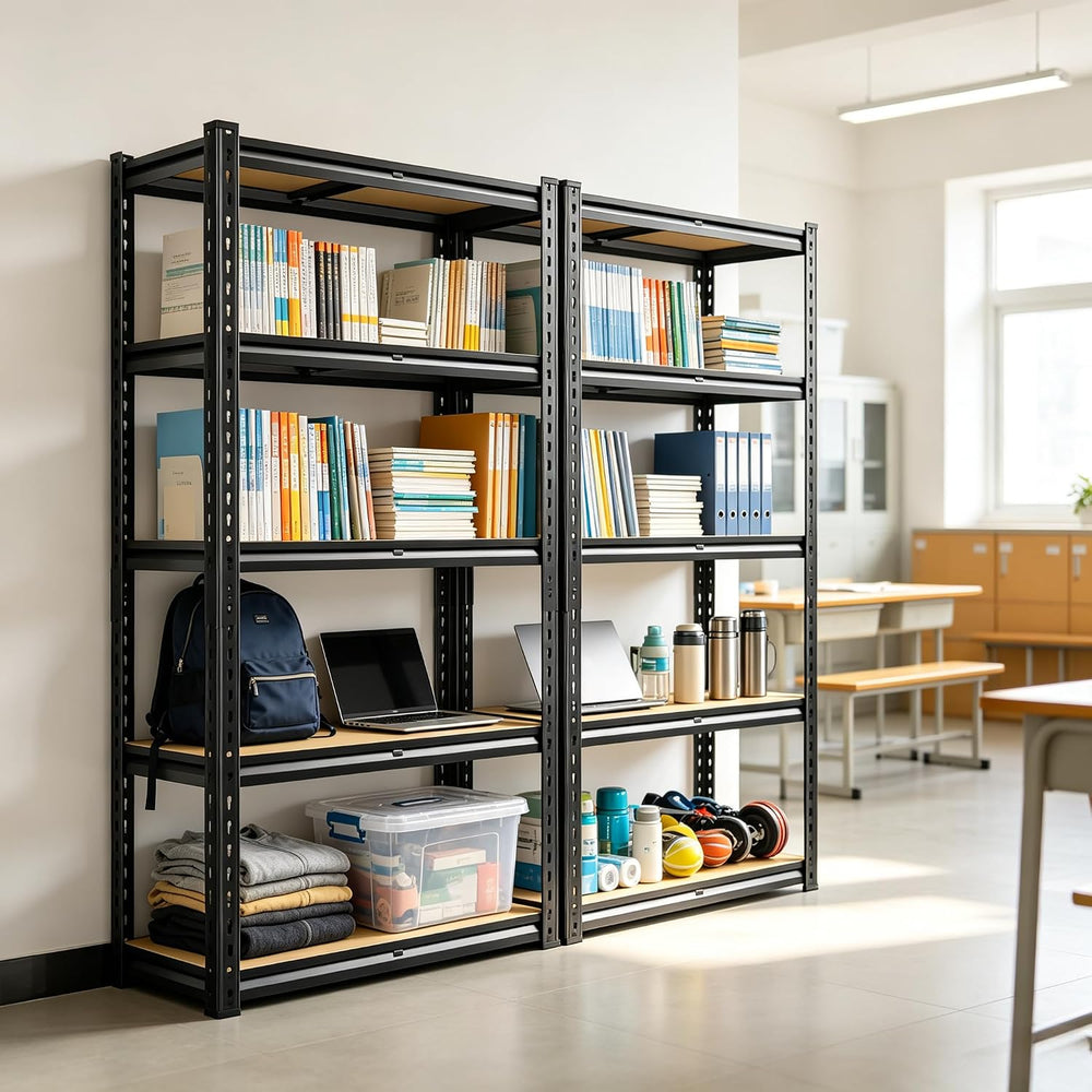 REIBII 2-Pack Garage Shelving, Heavy Duty Storage Rack for Shed Workshop