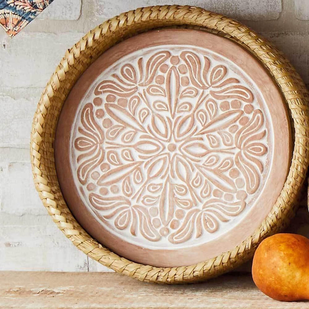 Bread Basket with Terracotta Warmer, Bread Basket for Serving, Sized 11.5&quo...