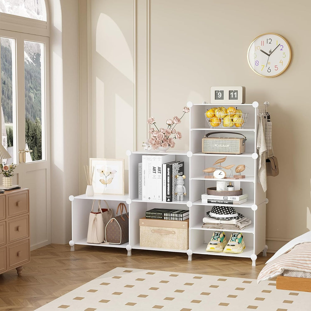 AWTATOS 6 Cube Closet Organizer Storage Shelves, White