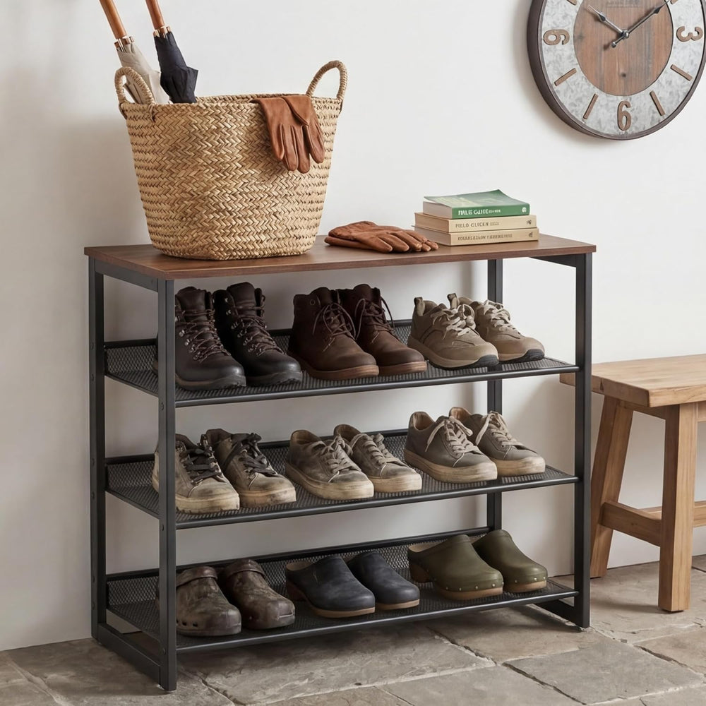 Garden 4 you Shoe Rack for Entryway 4 Tiers 11.8" D x 25" W x 28&qu...