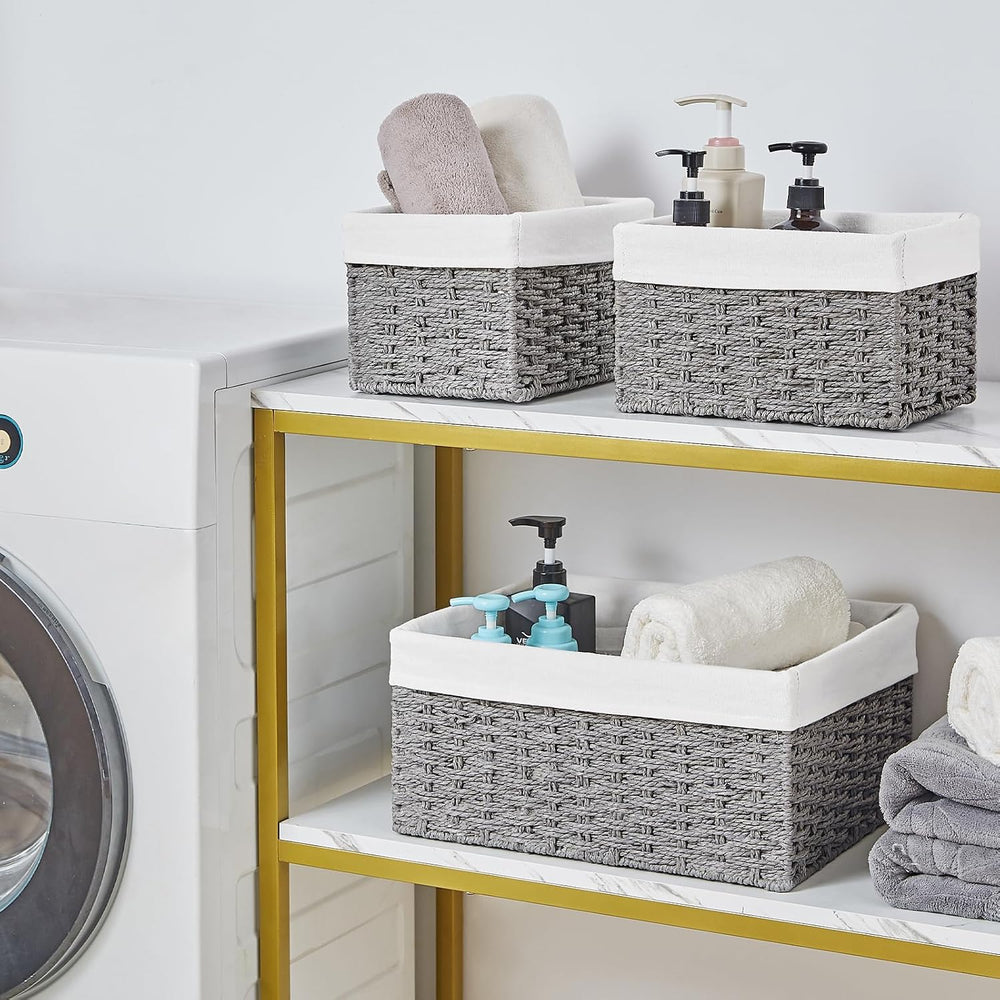 Vagusicc Wicker Basket, Set of 3 Hand-woven Storage Baskets for Organizing, D...