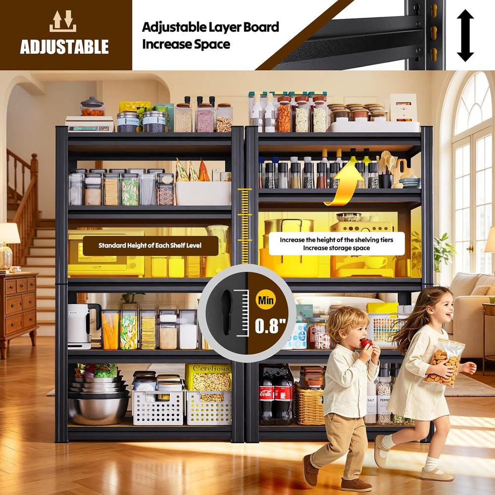Garage Shelving 5 Tier Storage Shelves Adjustable Shelf,71"Hx28"Wx1...