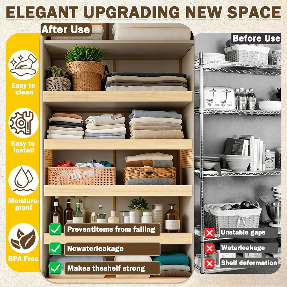 30x12x2in Gray Shelf Covers for Wire Shelving, 257-Pack Thick Steady PVC Line...