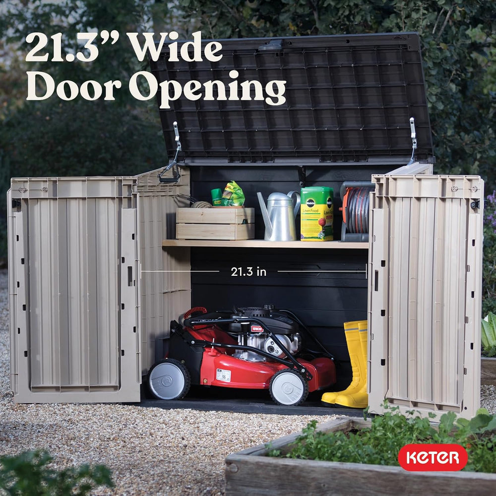 Keter Store-It-Out MIDI Outdoor Resin Storage Shed – Weather-Resistant Horizo...