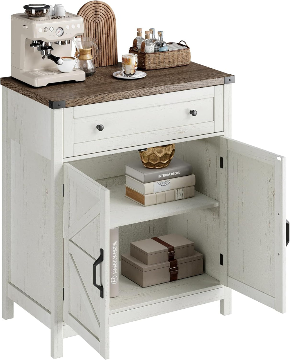 ChooChoo 30" W Coffee Bar Cabinet, Kitchen Storage Cabinet with Drawer