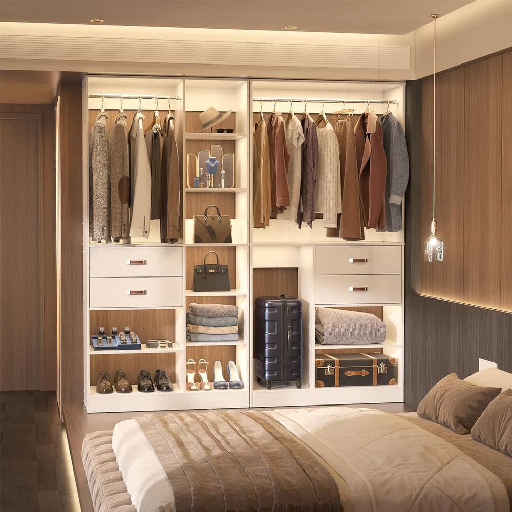 Armocity Freestanding Closet System, 40 Inches Stand-Alone Wardrobe with 10 S...