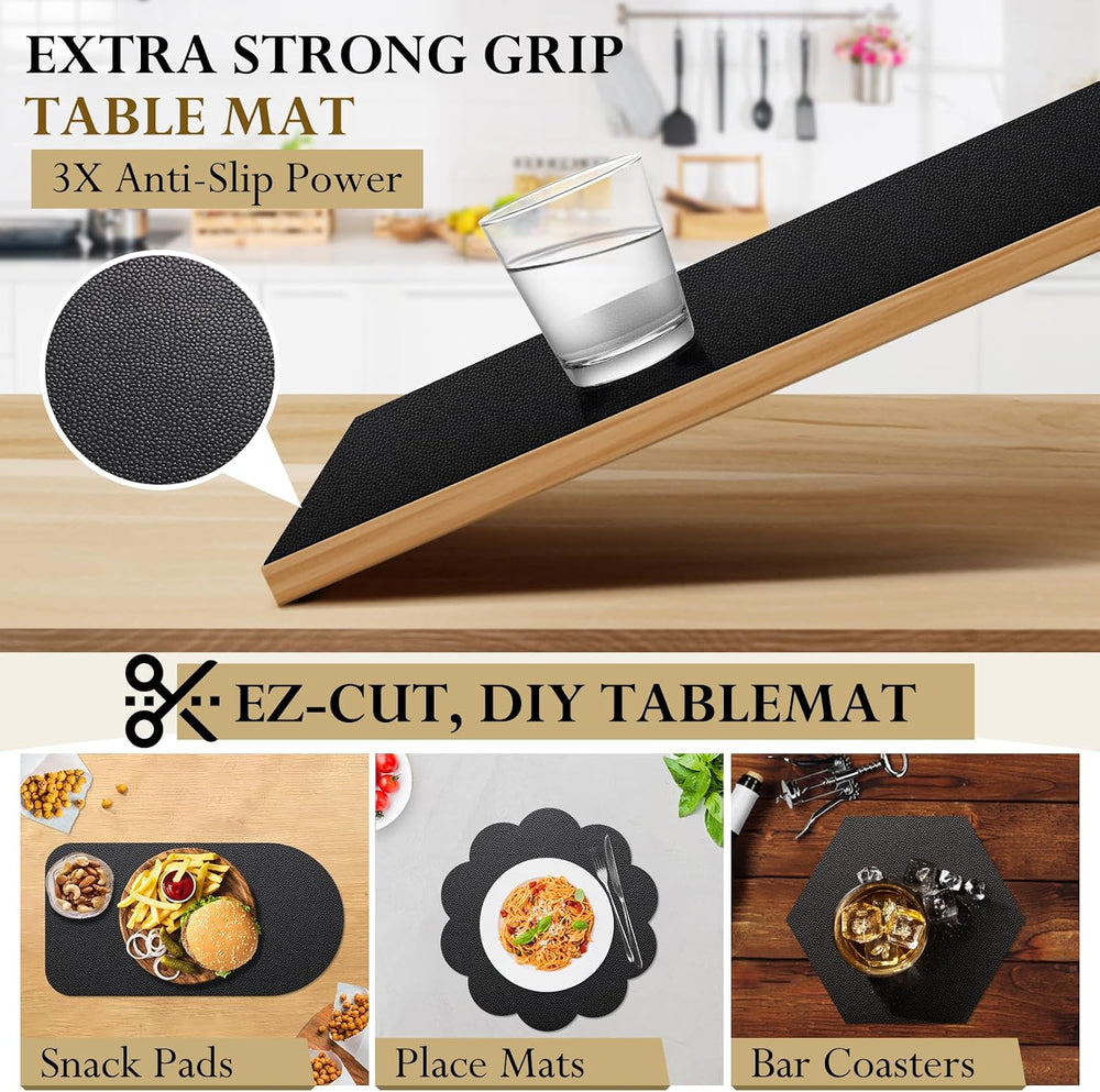 Drawer Liner for Cabinets, Shelf Liner Non Adhesive Non Slip Foam Mat for Kit...
