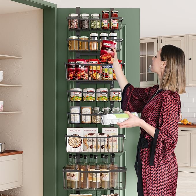 Over The Door Organizer,8-Tier Over The Door Pantry Organizer