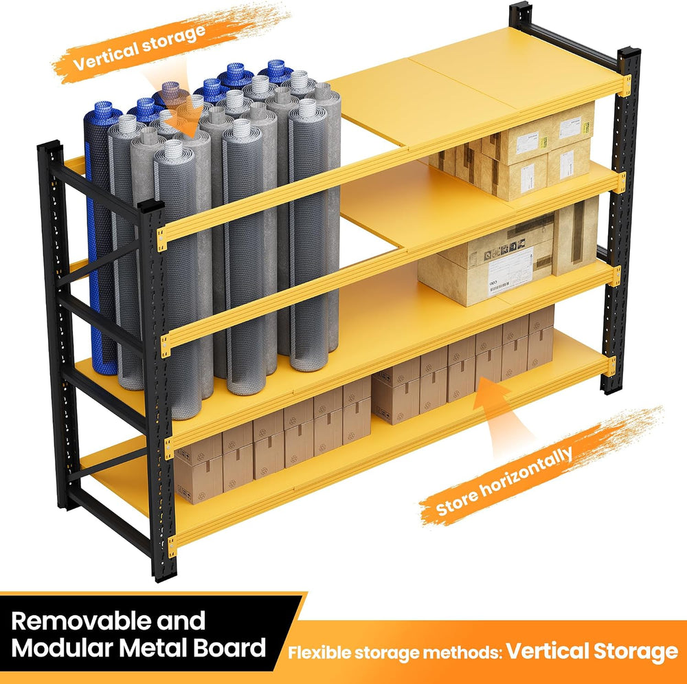 48” Wide Heavy Duty Metal Garage Shelving, Adjustable Storage Shelf