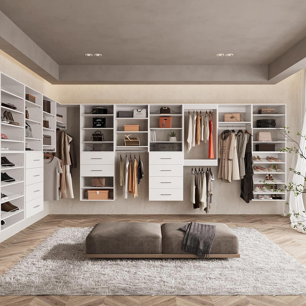ROOMTEC Modular Closet System, 49" Wall Mounted Closet Organizer with Ha...