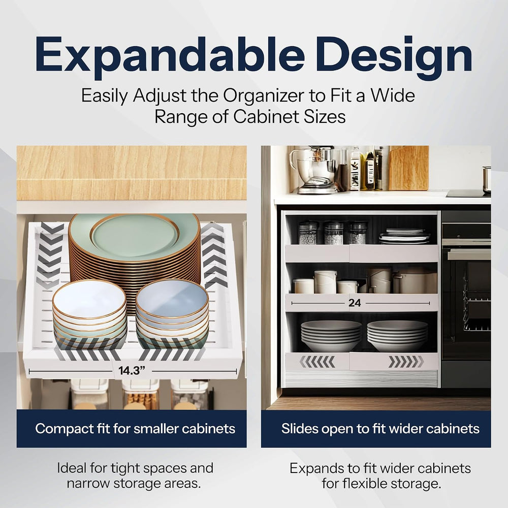 Heavy Duty Single Pull Out Cabinet Organizer for Kitchen Drawer or Shelf – Ex...