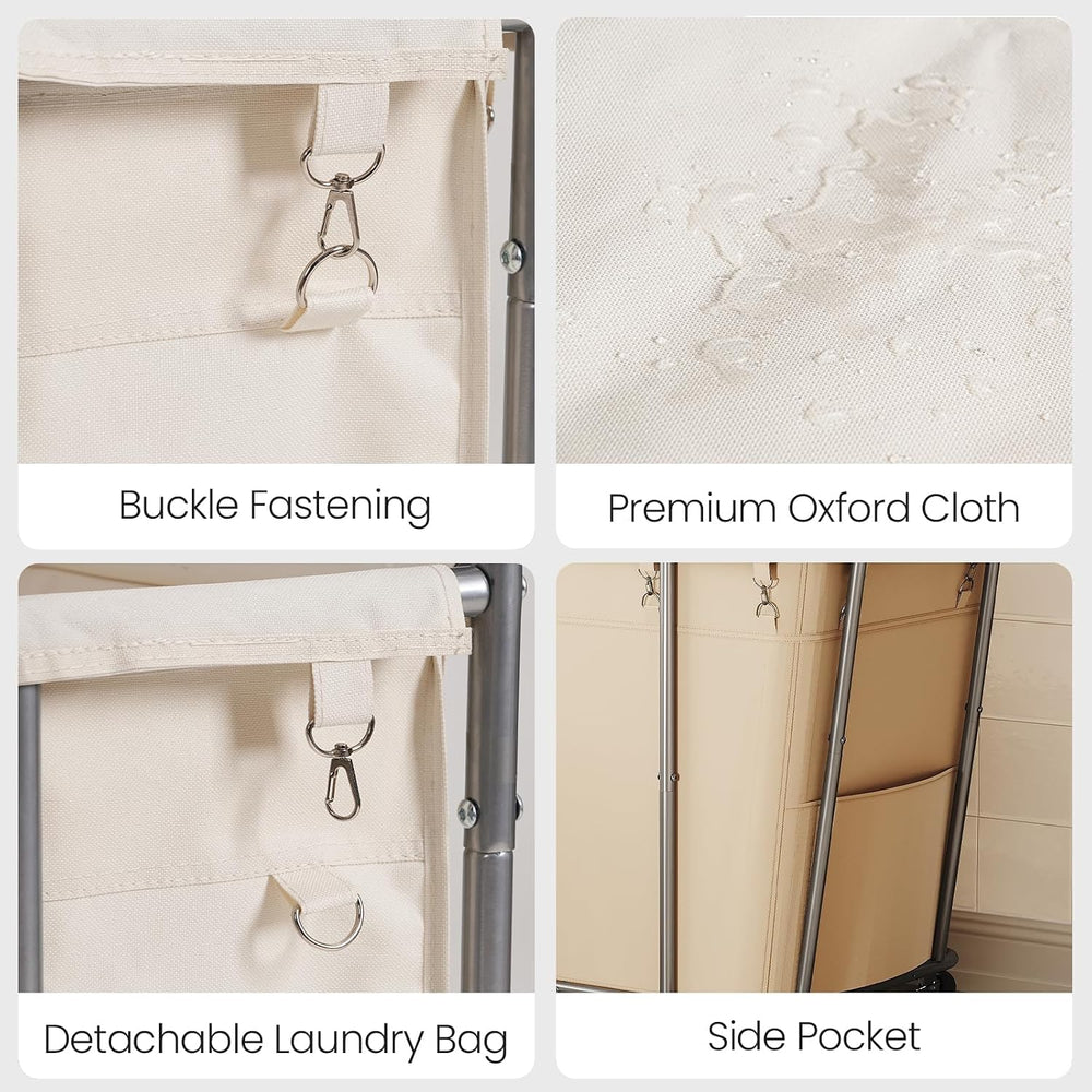 CHOEZON Laundry Sorter, 313L Large Laundry Basket, Rolling Hamper, Minimalist...